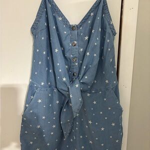 1250*C Starry Blue Denim Jumpsuit
